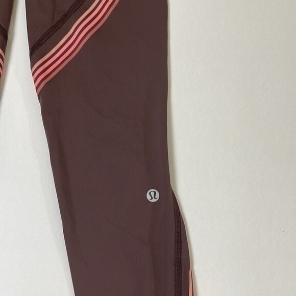 Lululemon Speed Limit Crop leggings Cherry Cola nulux 2 - Picture 6 of 8